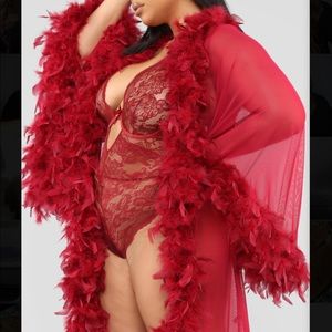 Bedroom Eyes Robe -Wine